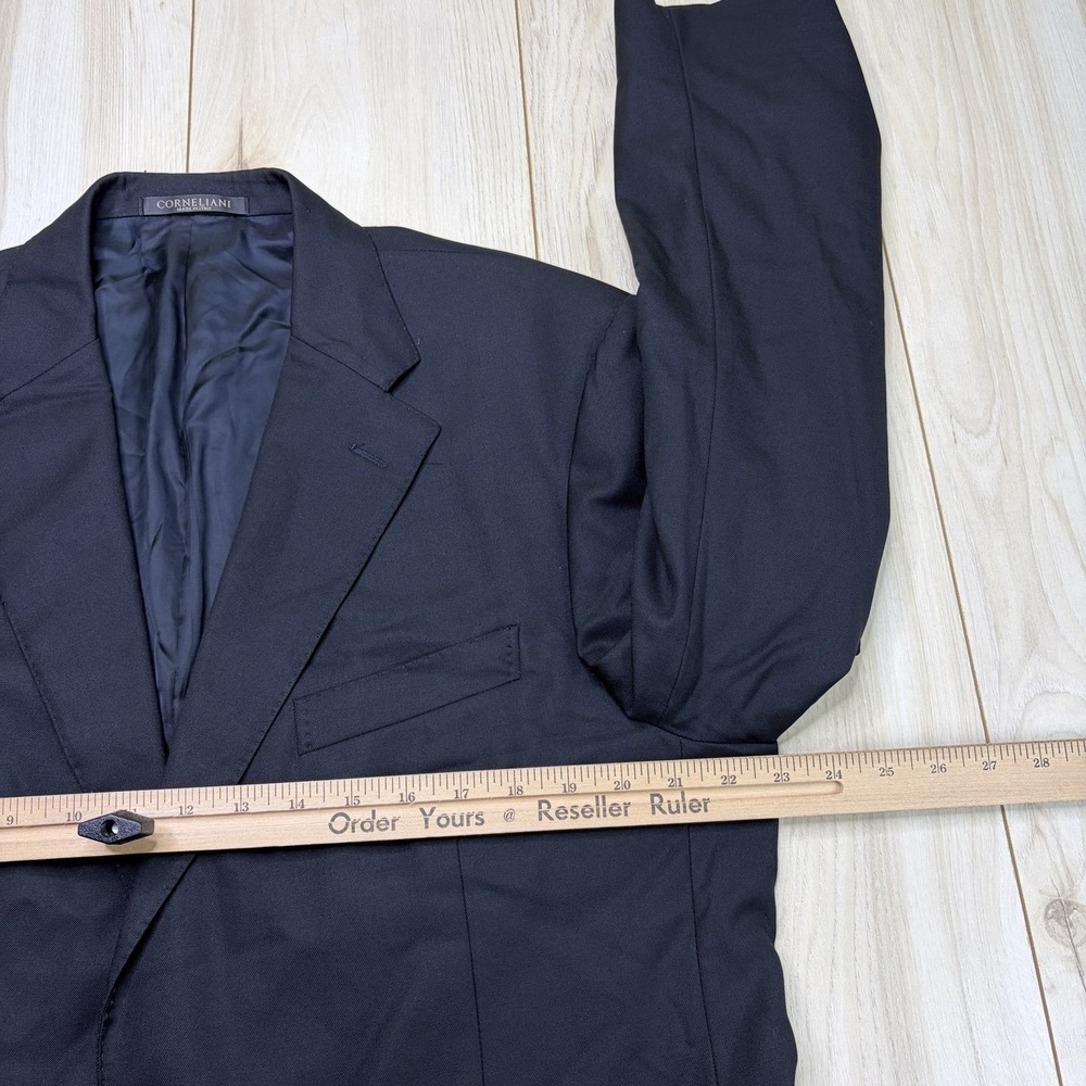 CORNELIANI Super Fine 18.75 Microns Wool Twill Blazer Mens 44L Black - Picture 13 of 13